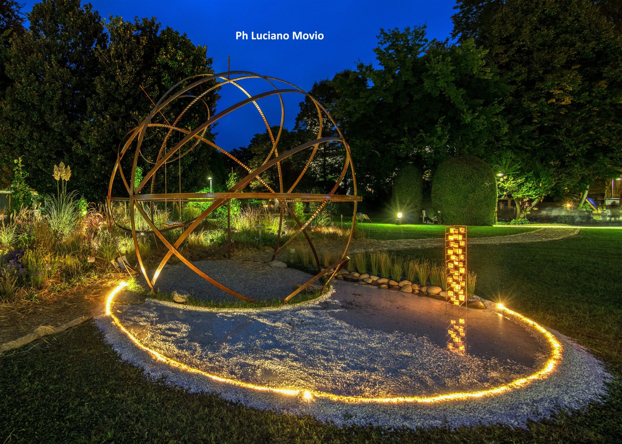 armillary sphere in the garden